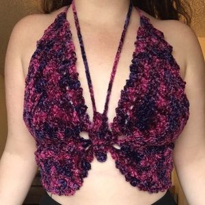 Butterfly crop top (Velvet)